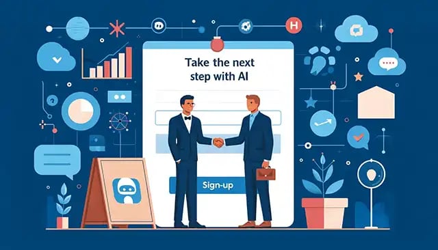 A business taking the next step with AI