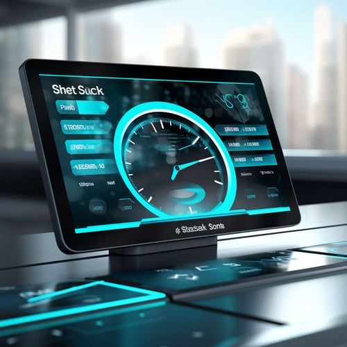 A digital dashboard illustrating site speed