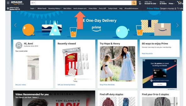 Amazon website 