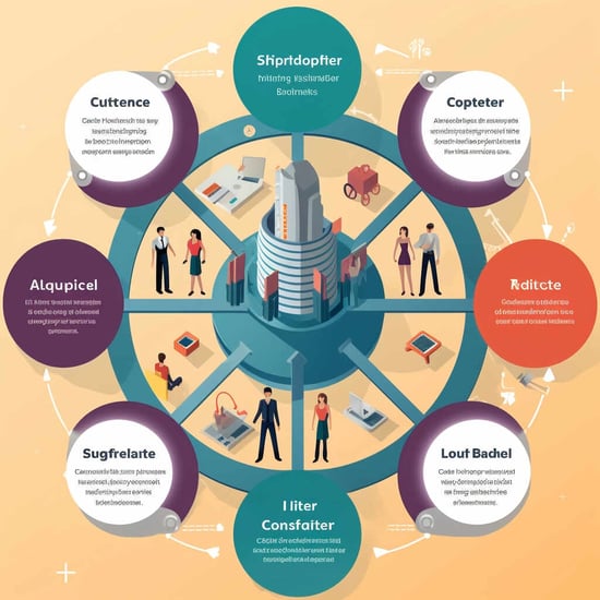 An infographic illustrating the structure of a topic cluster