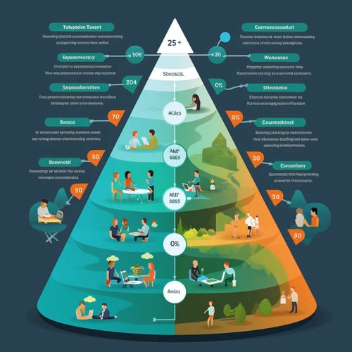 An infographic showcasing the journey of topic clusters