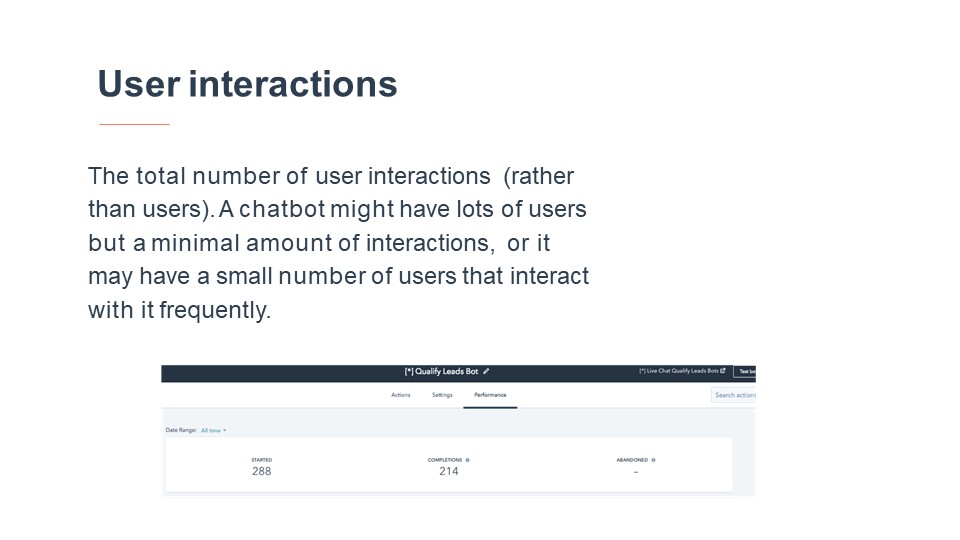 Chatbot Metrics User Interactions