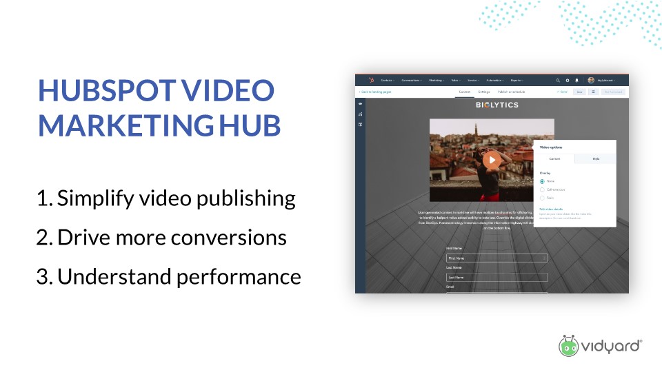 HubSpot video marketing hub