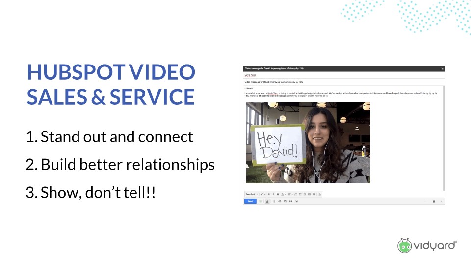 HubSpot video for sales and service