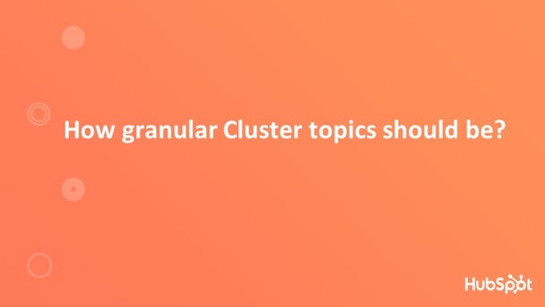 How Granular Cluster Topics Should be