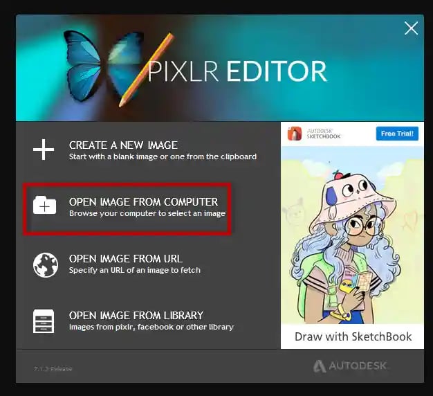 PIXLR Editor-Open