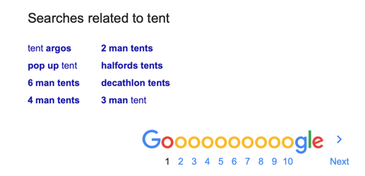 Google searches related to - tent