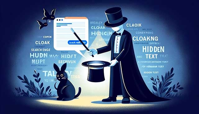 Sneaky techniques of cloaking and hidden text in Black Hat SEO