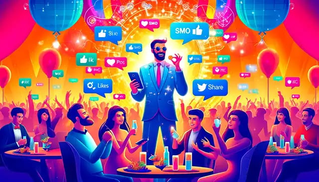 Social Media Optimization (SMO) as a vibrant party scene