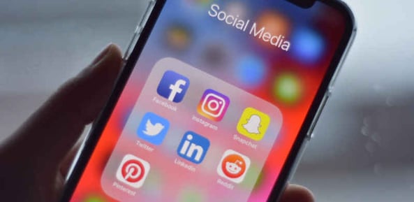 Social Media on phone
