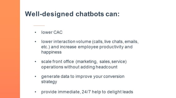 Well Designed Chatbots Benefits