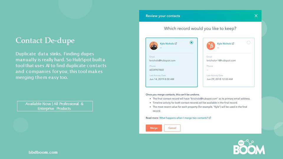 _Adam Lewis BBD Boom - Contact De-duplication for CRM on Hubspot