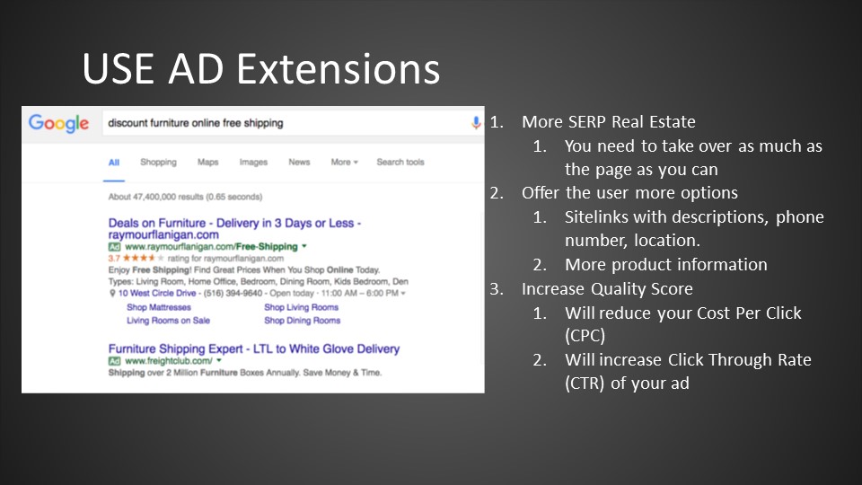 Using Ad Extensions