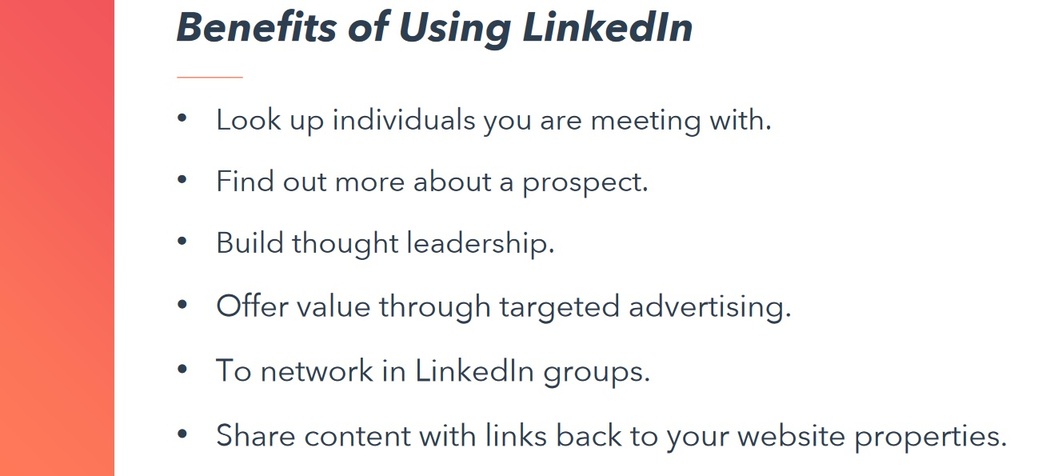 benefits of linkedin