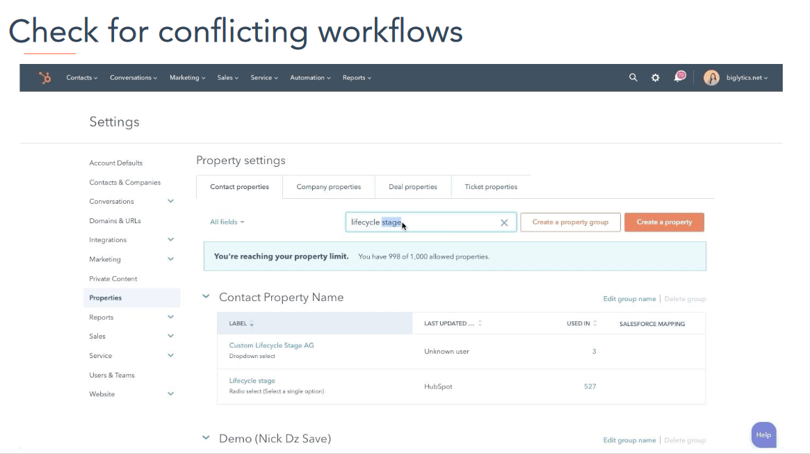 check for conflicting workflows