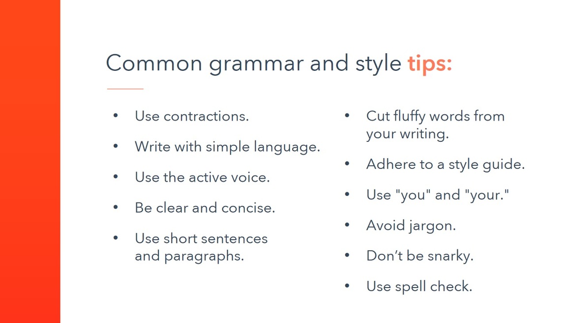 common grammar and style tips