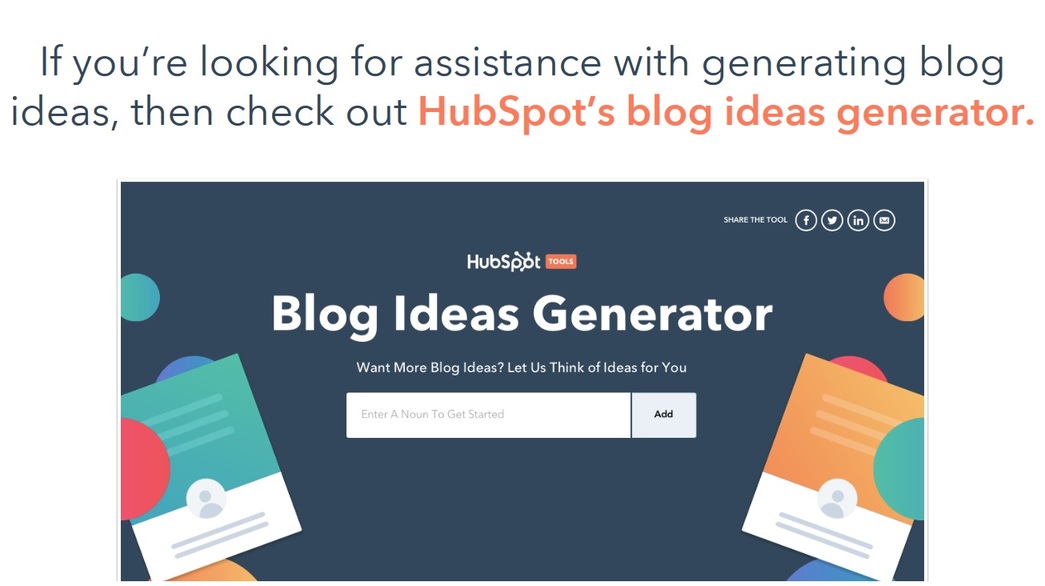 hubspot blog ideas generator