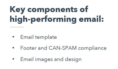 key components of high-performing emails