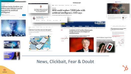news, clickbait, fear and doubt