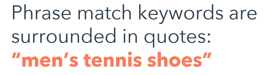 phrase match type syntax