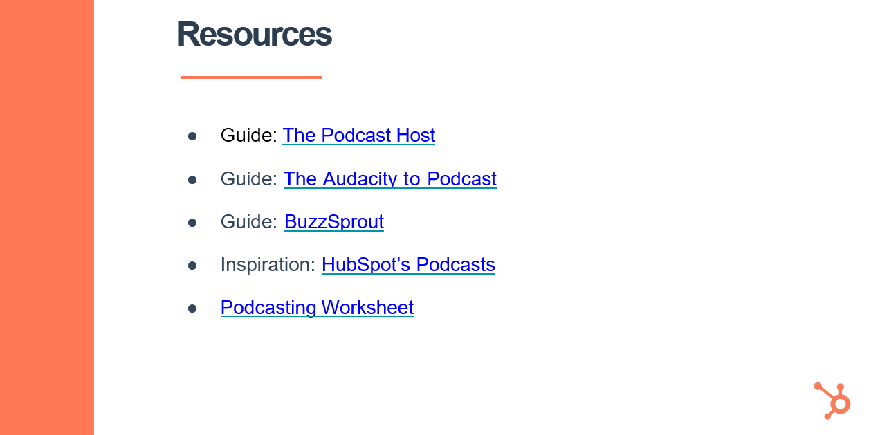 podcast resources