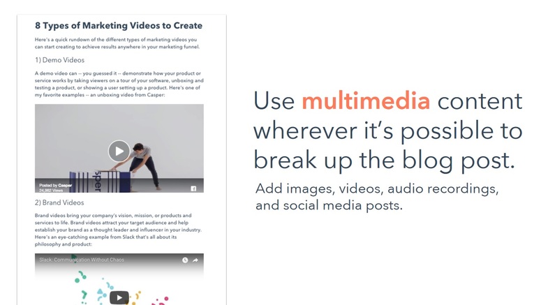 use multimedia content