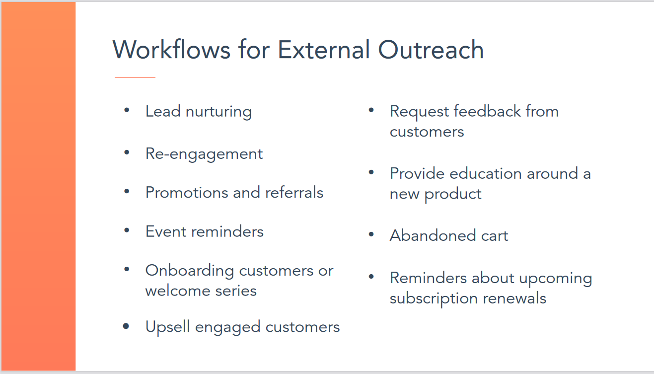 workflows for external outreach