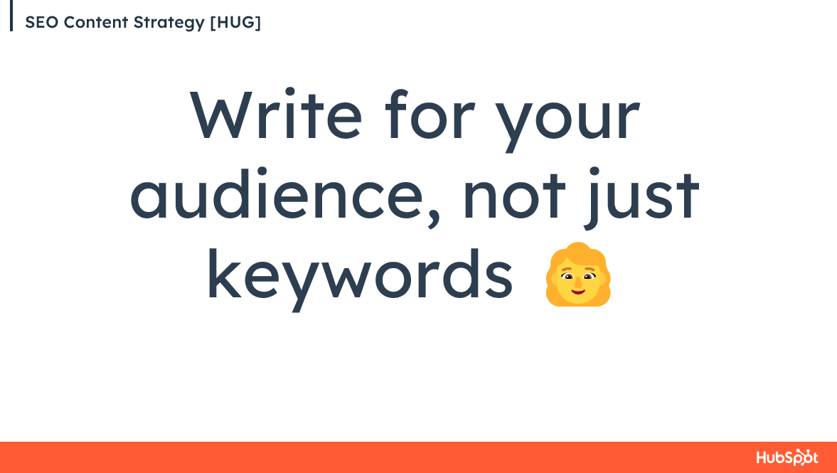 write for your audience