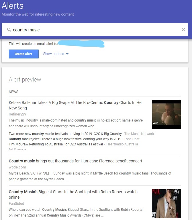 Google alert website promotion