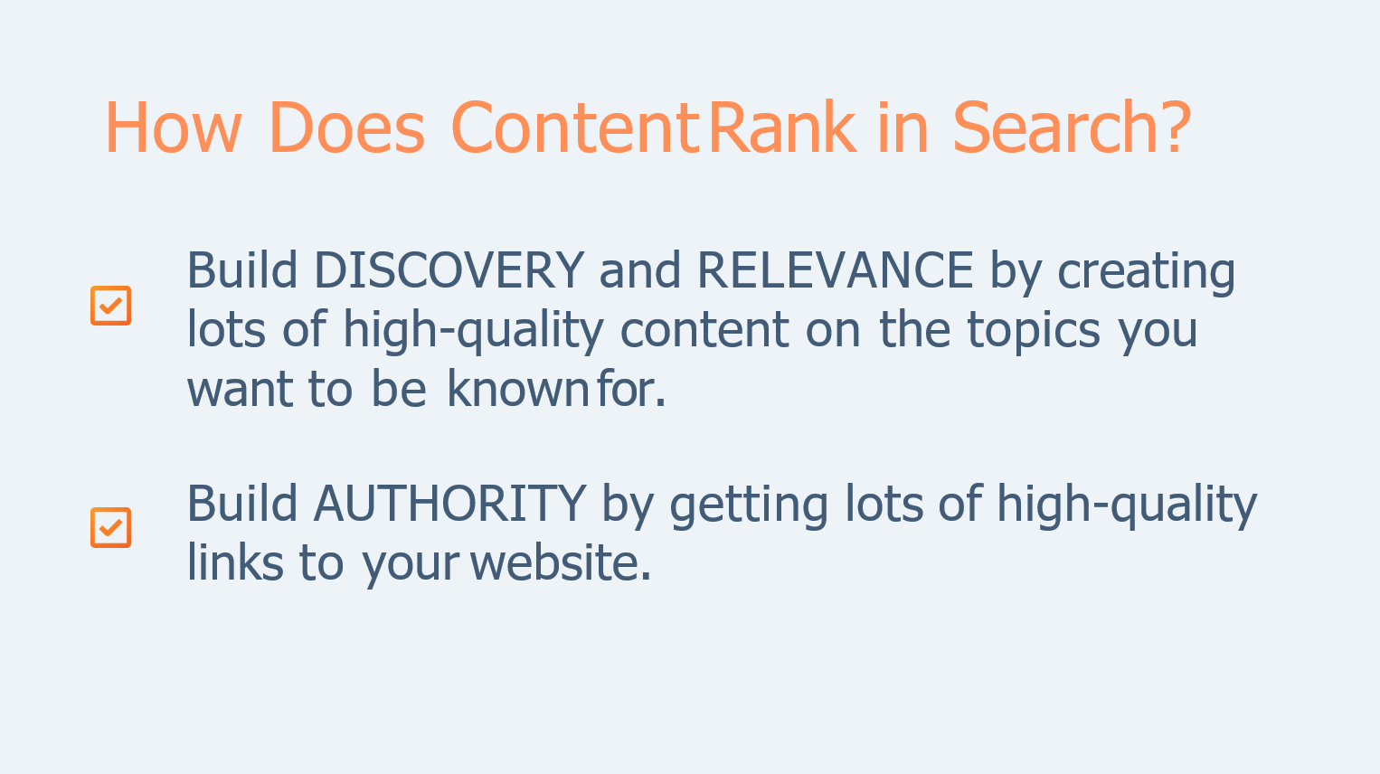 how does google rank content