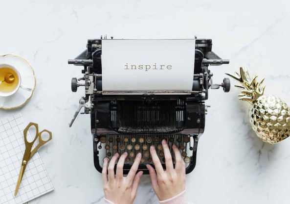inspire on typewriter