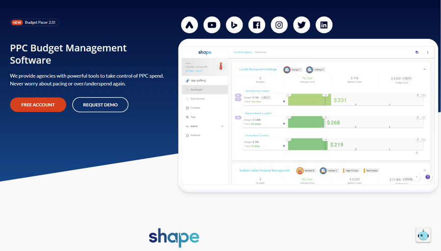 shape pay per click management tool for Google Adwords