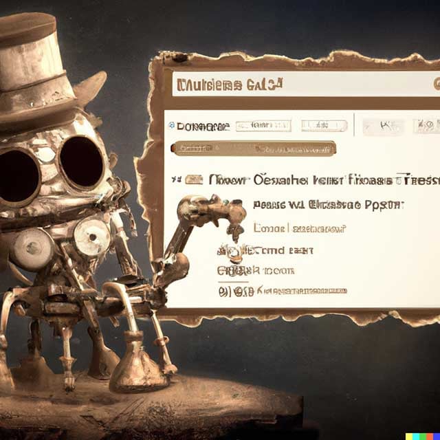 steampunk image of the chatgpt bot creating a HubSpot landing page