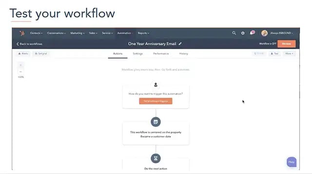 test your workflow