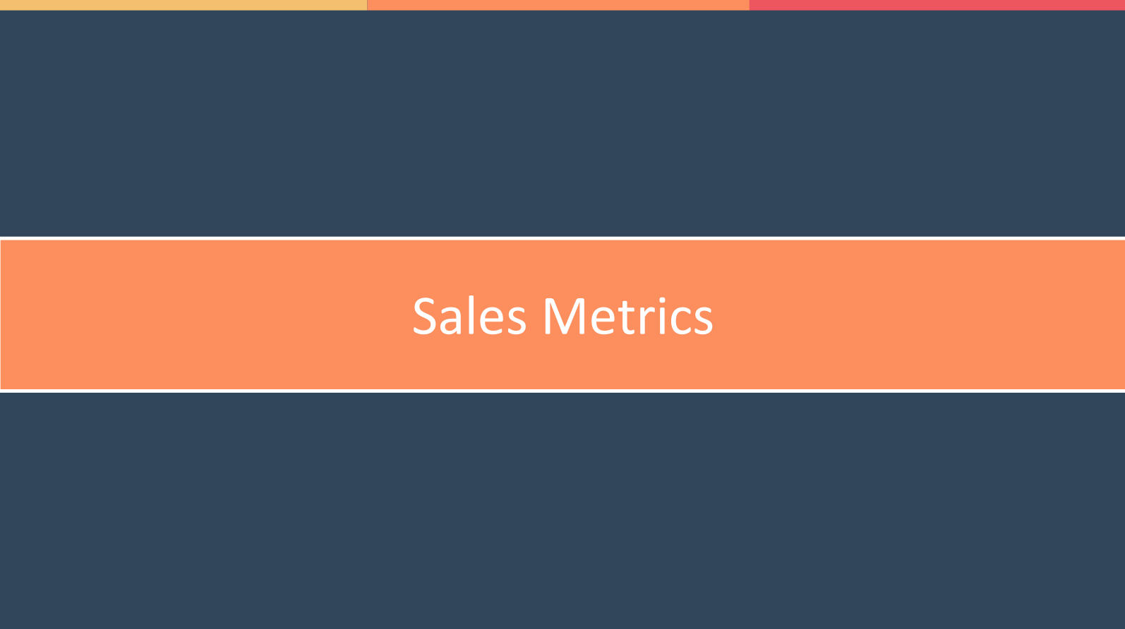 Sales metrics